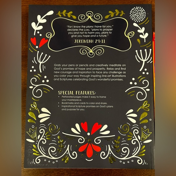 “I know the plans I have for you” Adult Coloring Book - Picture 2 of 4